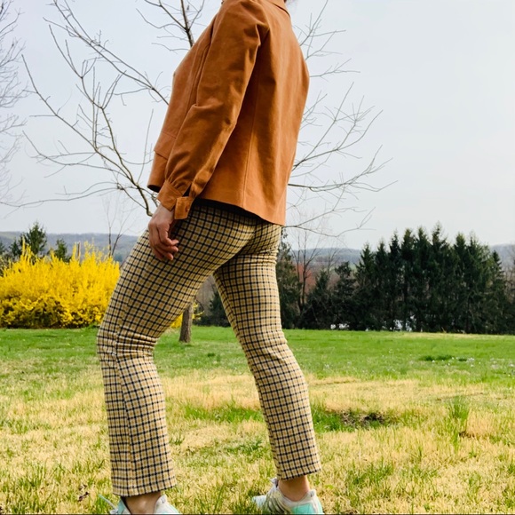 UO Modern Vintage Plaid Tattersall Hi Waist Pants - Picture 11 of 16